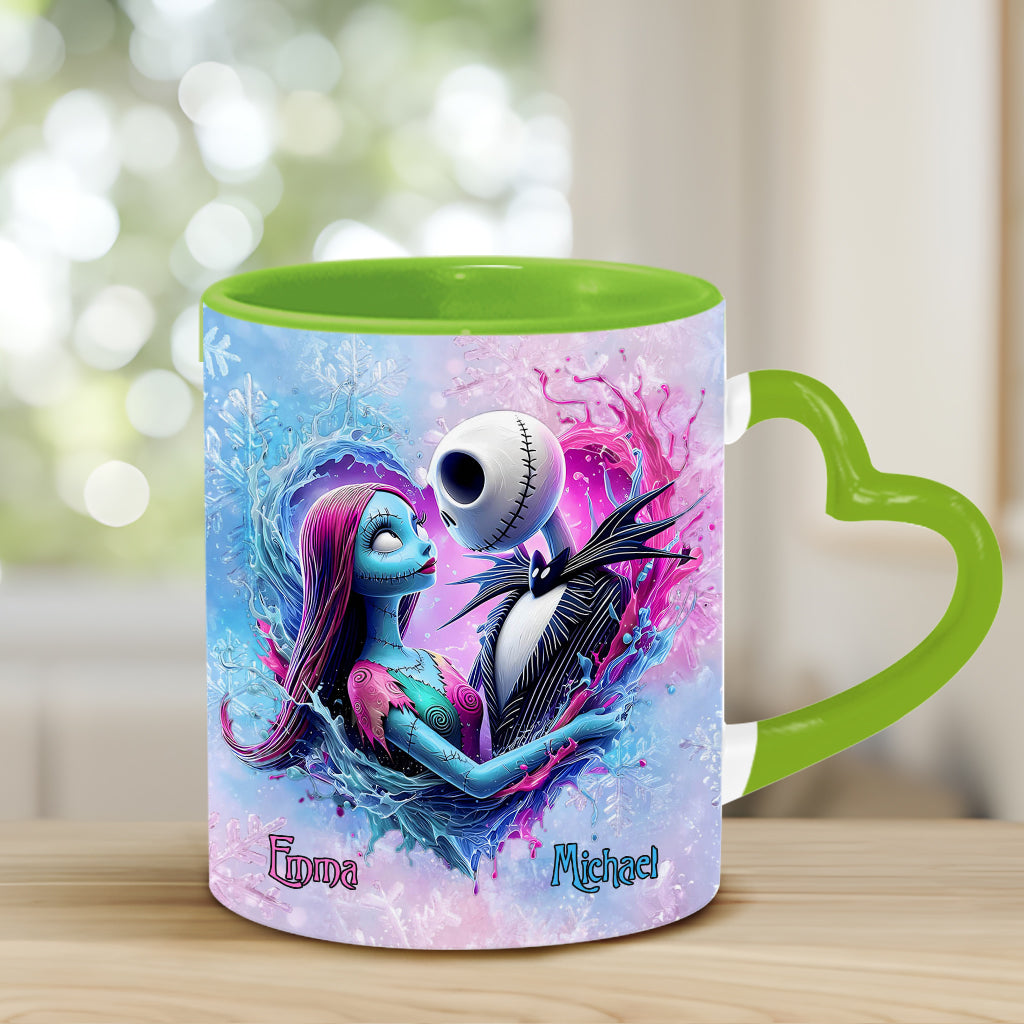 Personalized Heart Handle Mug Custom Name Gift for Couples Heart Handle Mug GradoCreations