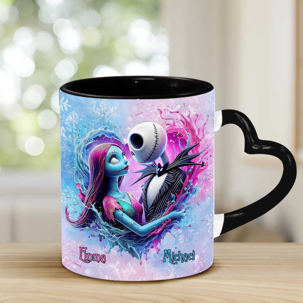 Personalized Heart Handle Mug Custom Name Gift for Couples Heart Handle Mug GradoCreations