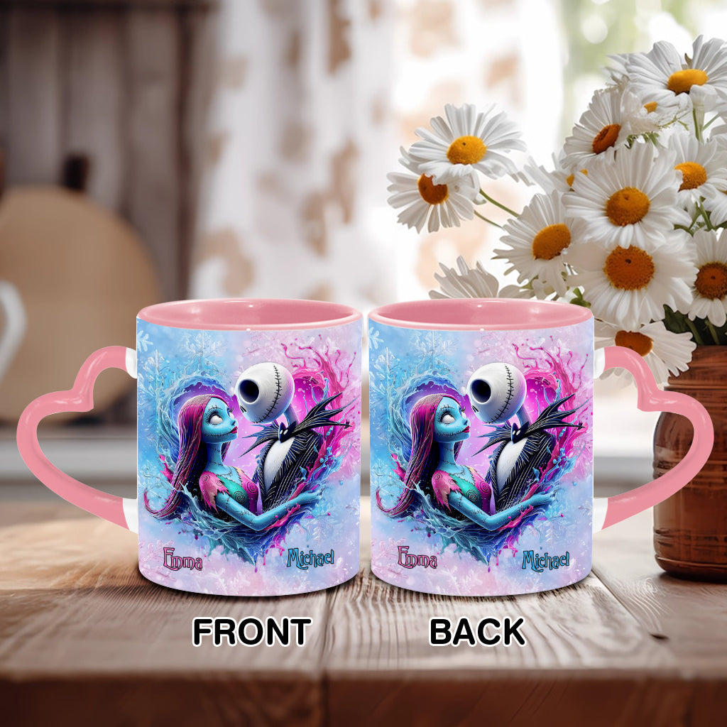 Personalized Heart Handle Mug Custom Name Gift for Couples Heart Handle Mug GradoCreations