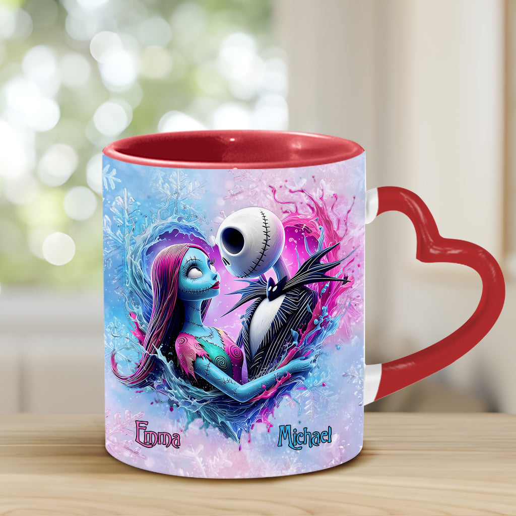 Personalized Heart Handle Mug Custom Name Gift for Couples Heart Handle Mug GradoCreations