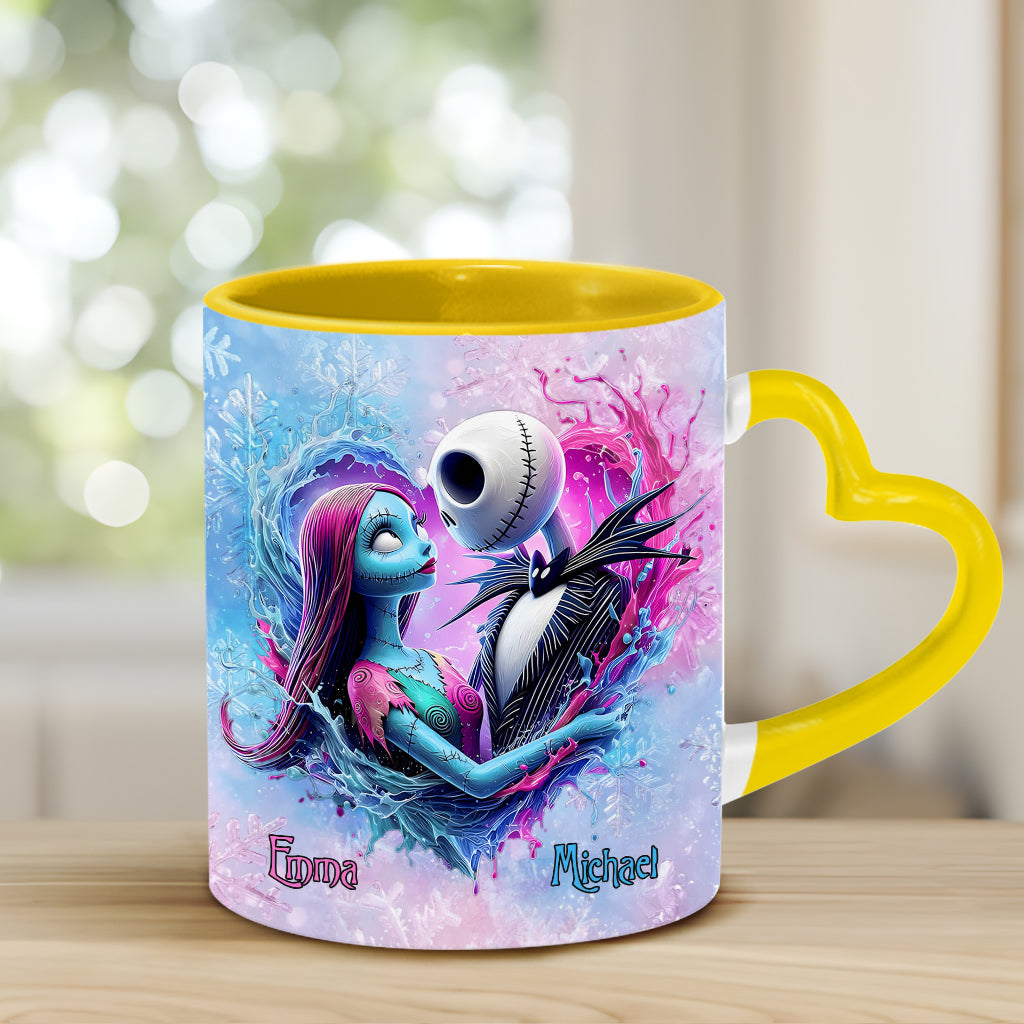 Personalized Heart Handle Mug Custom Name Gift for Couples Heart Handle Mug GradoCreations