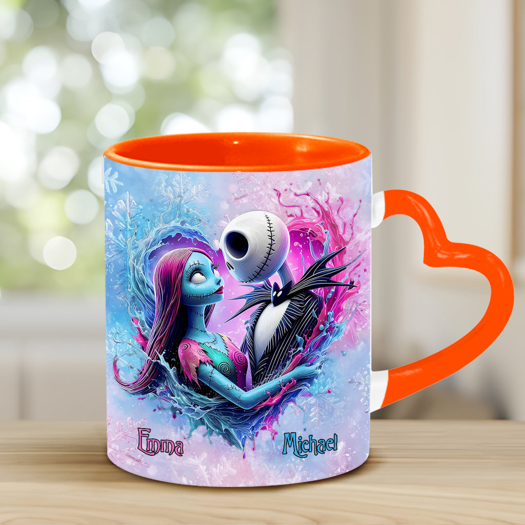 Personalized Heart Handle Mug Custom Name Gift for Couples Heart Handle Mug GradoCreations