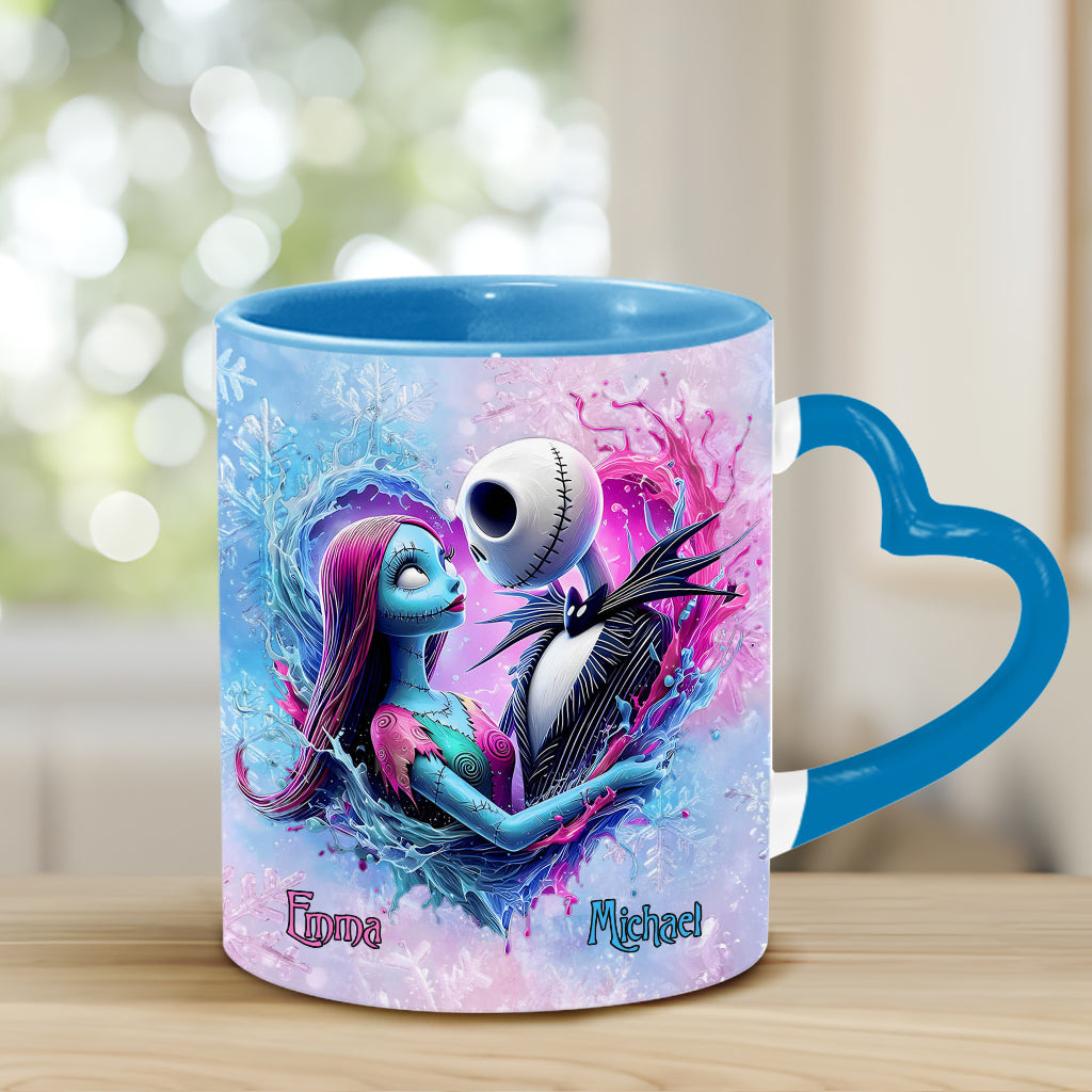 Personalized Heart Handle Mug Custom Name Gift for Couples Heart Handle Mug GradoCreations