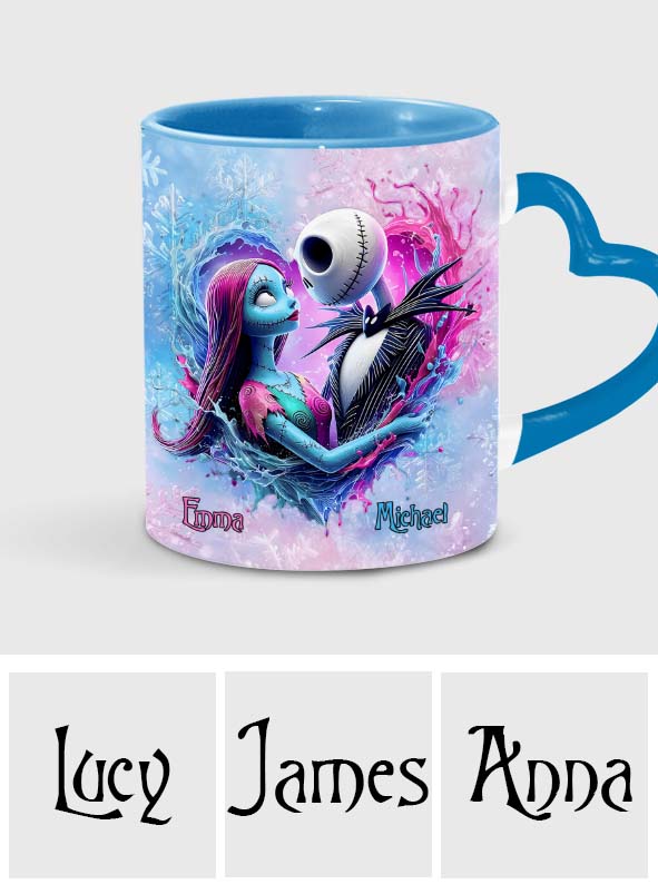 Personalized Heart Handle Mug Custom Name Gift for Couples Heart Handle Mug GradoCreations