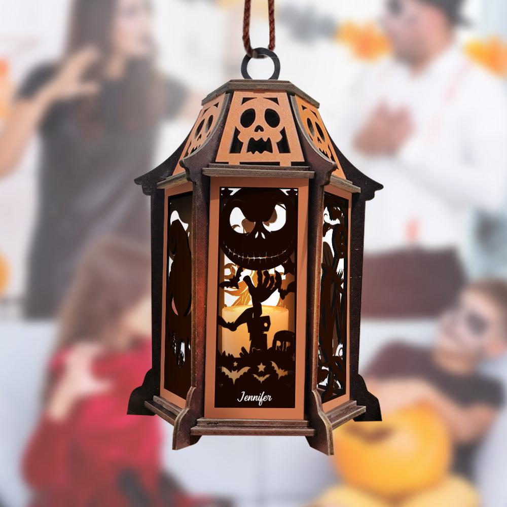 Personalized Nightmare Before Christmas Laser Cut Lantern Gift Laser Cut Lantern GradoCreations