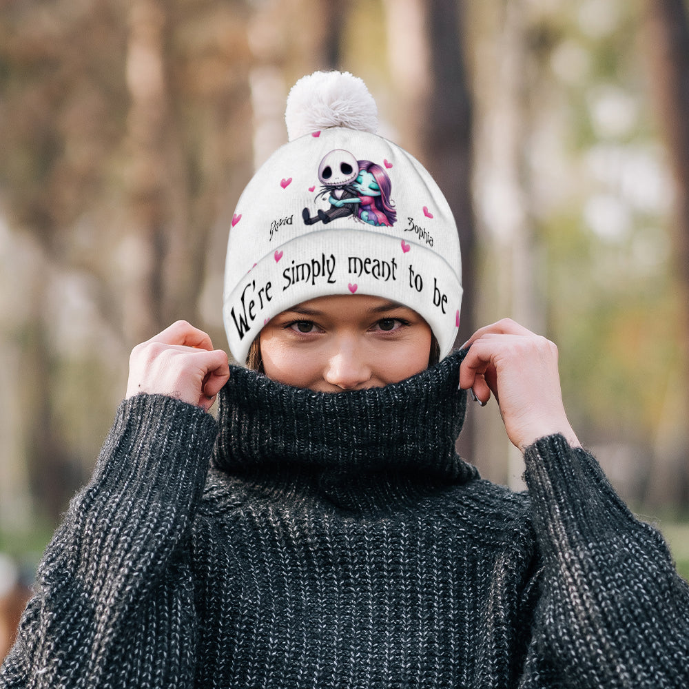 Personalized Couple Beanie Hat Custom Name Gift for Christmas Beanie Hat GradoCreations
