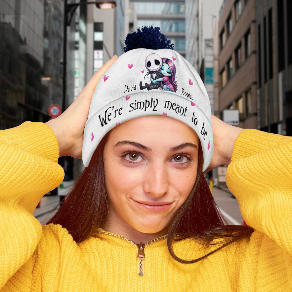 Personalized Couple Beanie Hat Custom Name Gift for Christmas Beanie Hat GradoCreations
