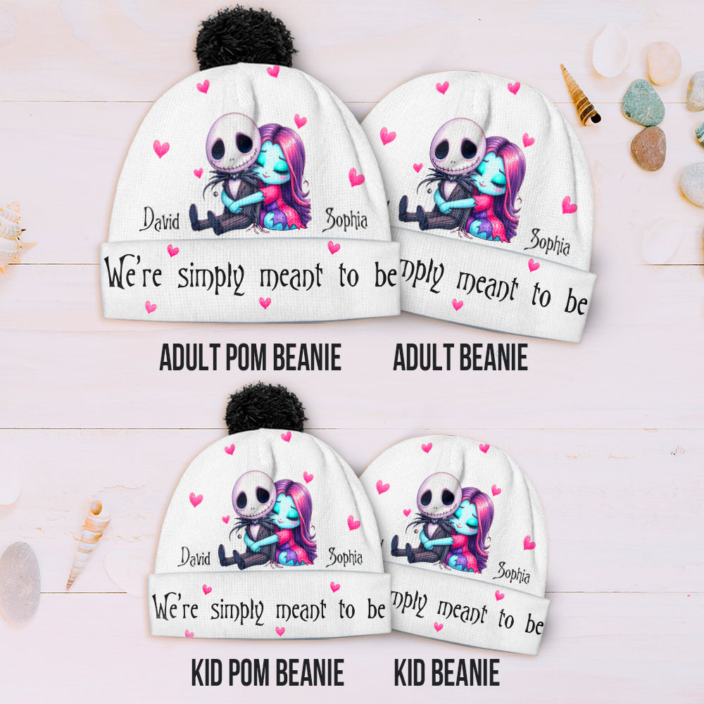 Personalized Couple Beanie Hat Custom Name Gift for Christmas Beanie Hat GradoCreations
