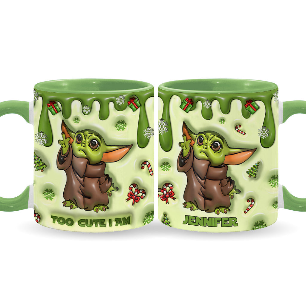 Personalized Cute Character Accent Mug Gift for Mom or Dad Accent Mug GradoCreations