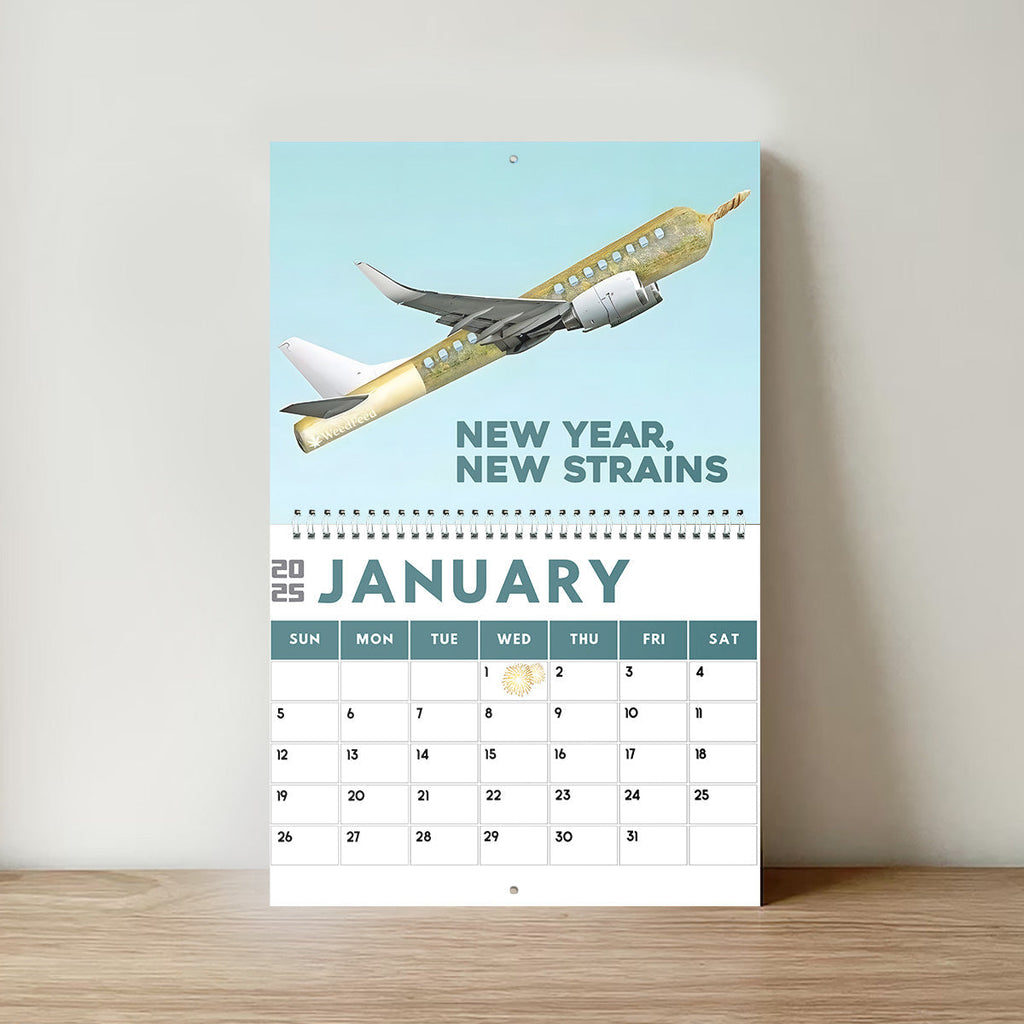 Personalized Chill Weed Wall & Desk Calendar 2025 Gift Wall Calendar & Desk Calendar GradoCreations