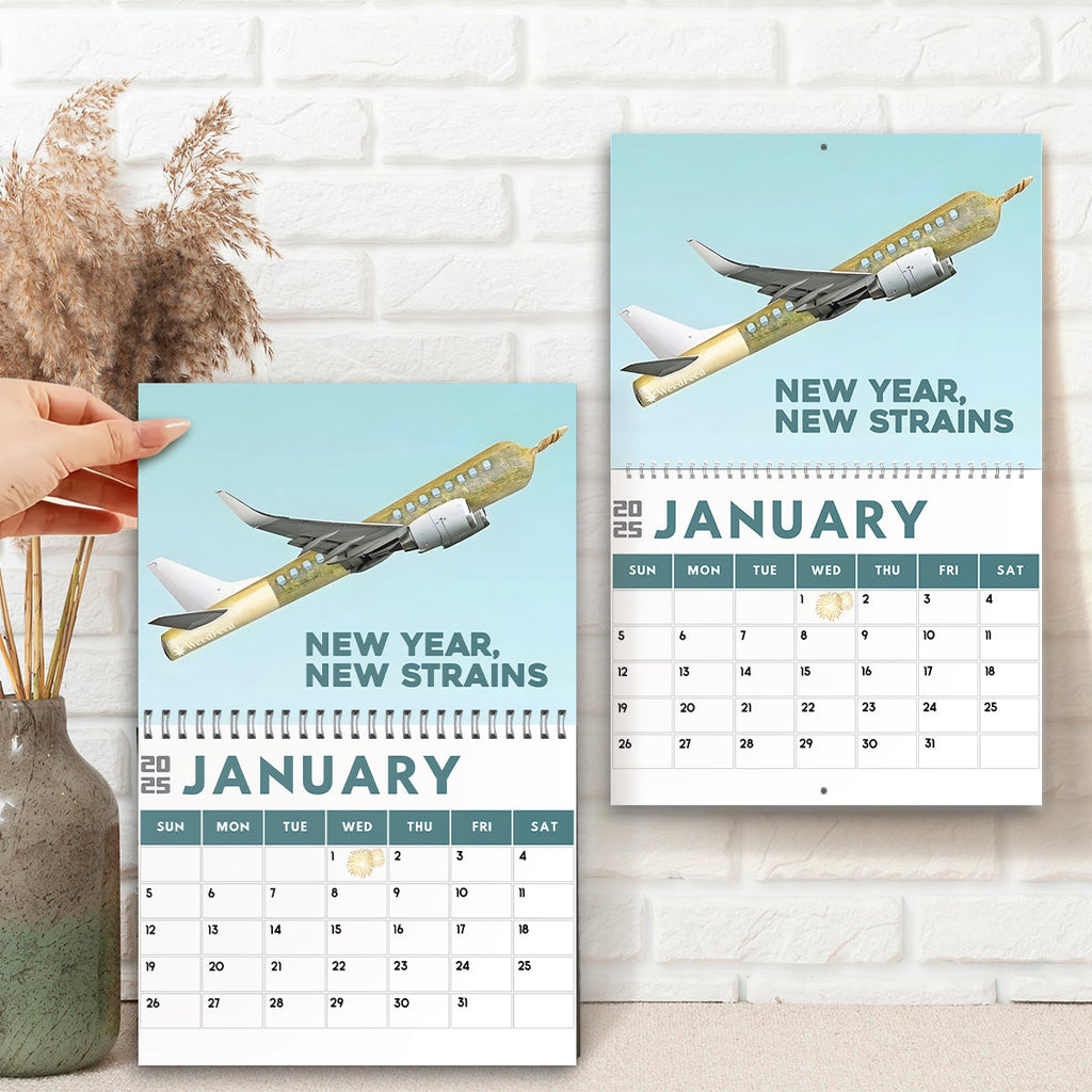 Personalized Chill Weed Wall & Desk Calendar 2025 Gift Wall Calendar & Desk Calendar GradoCreations