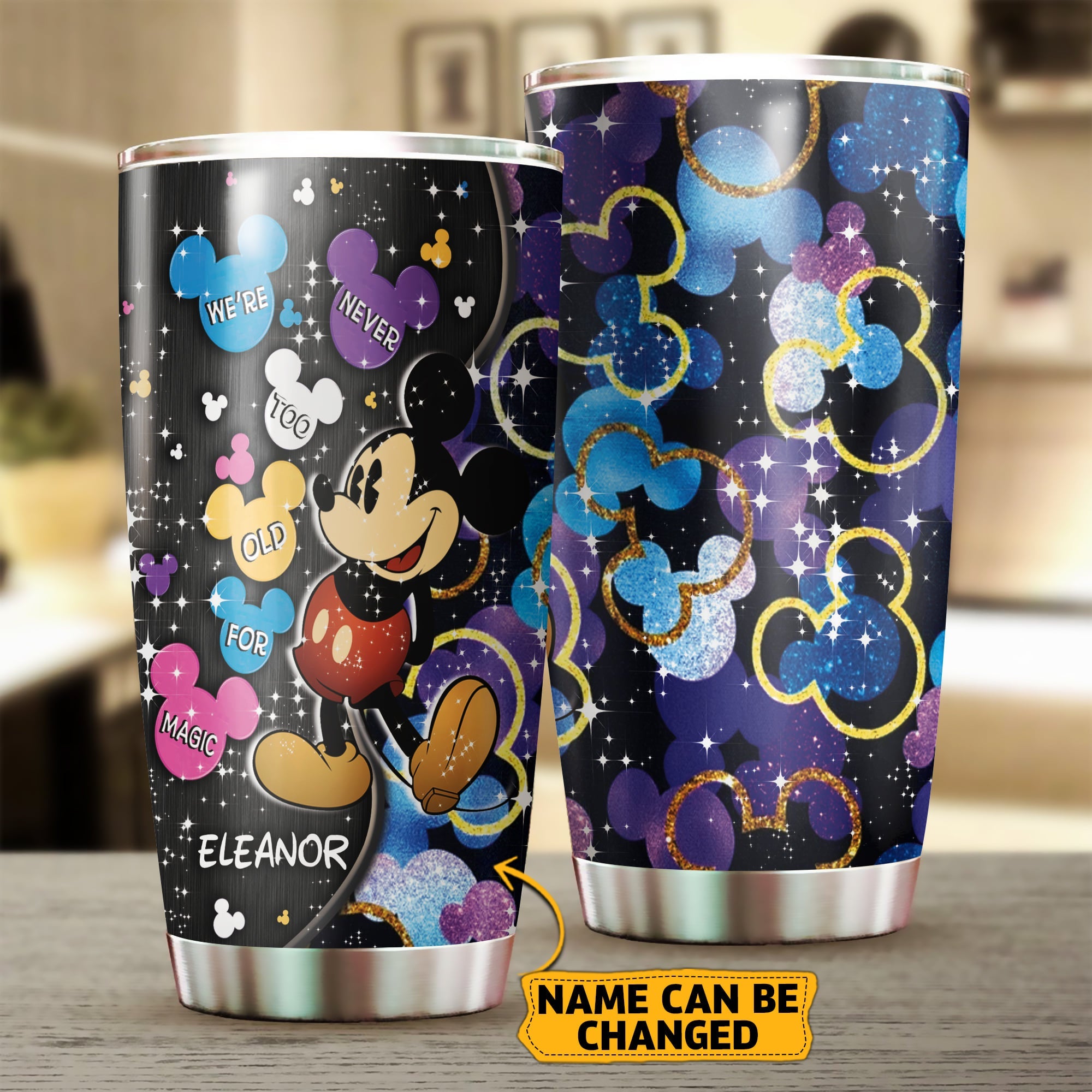 Personalized Mickey Mouse Tumbler Custom Name Drinkware Gift Tumbler GradoCreations
