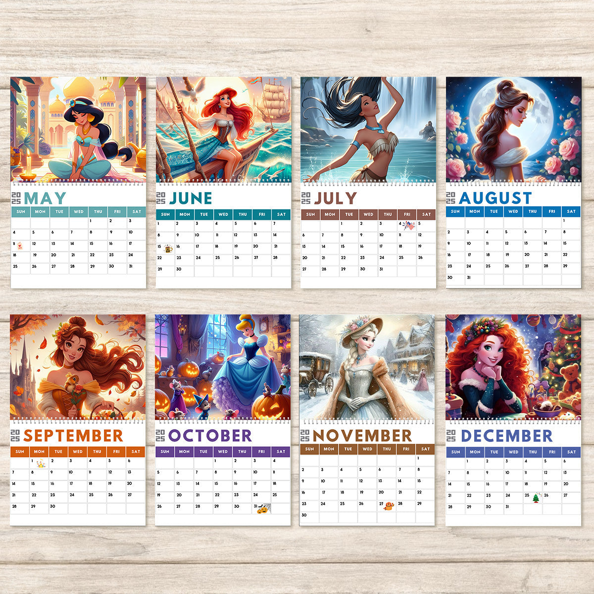 Personalized Wall & Desk Calendar Custom Name 2025 Gift for Kids Wall Calendar & Desk Calendar GradoCreations