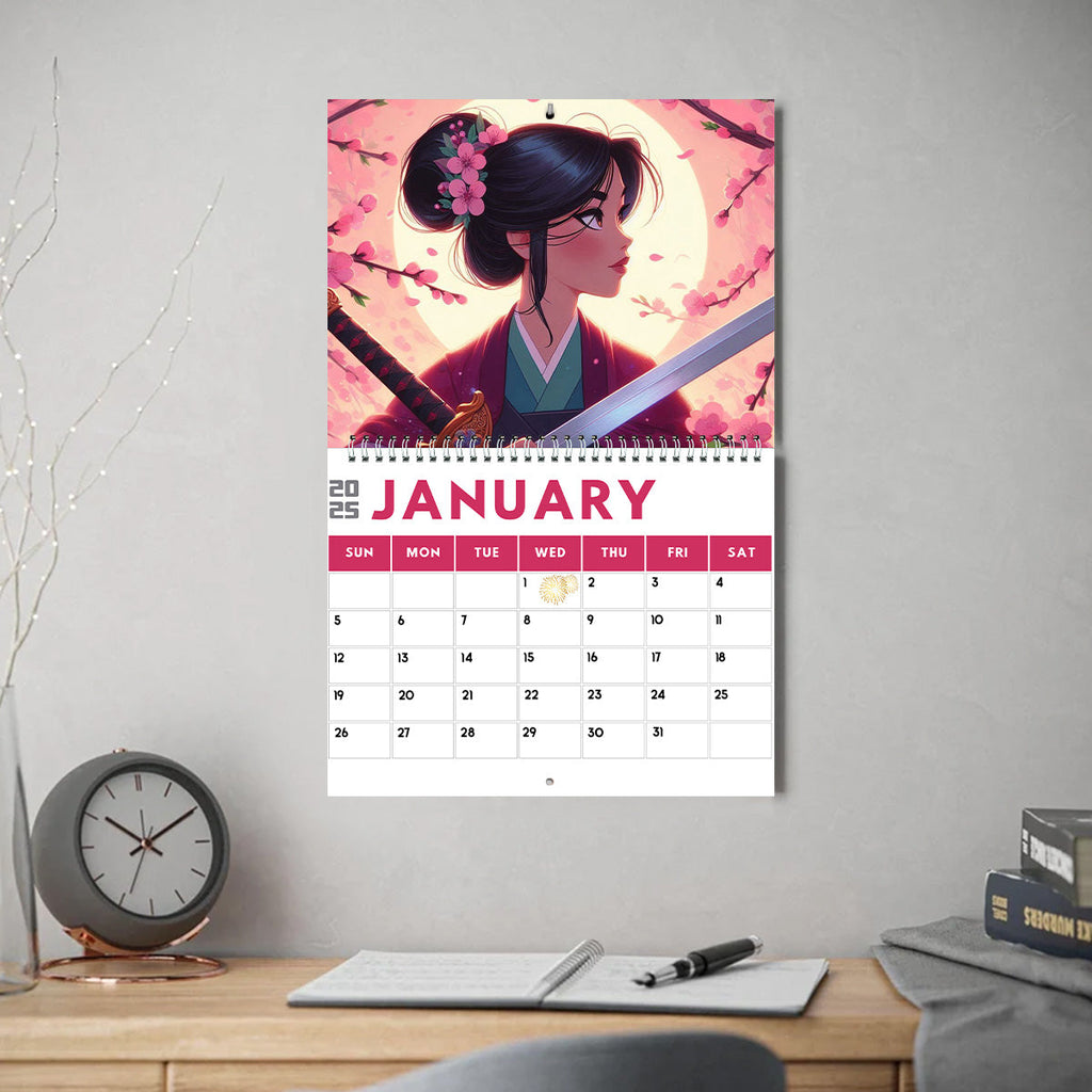 Personalized Wall & Desk Calendar Custom Name 2025 Gift for Kids Wall Calendar & Desk Calendar GradoCreations