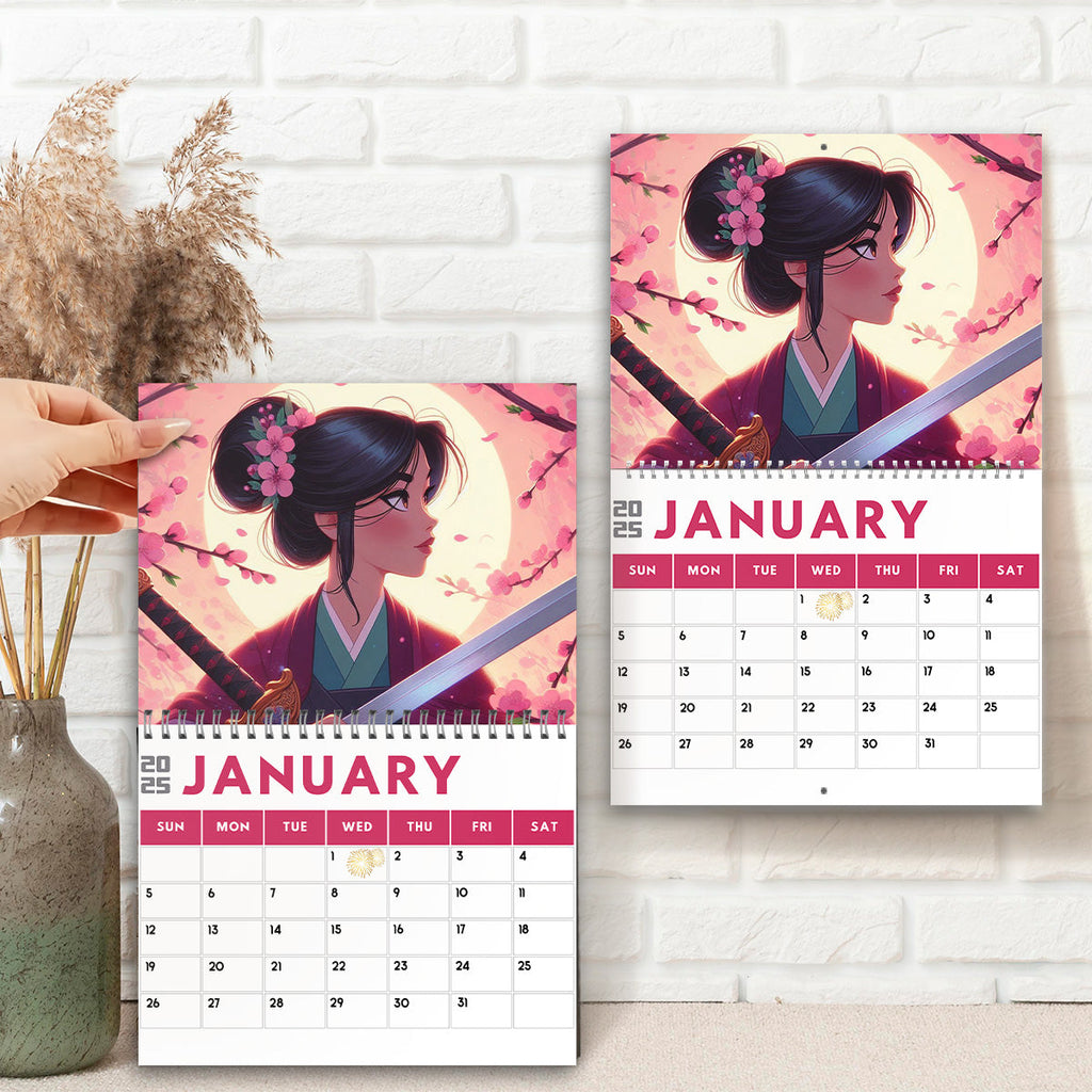 Personalized Wall & Desk Calendar Custom Name 2025 Gift for Kids Wall Calendar & Desk Calendar GradoCreations
