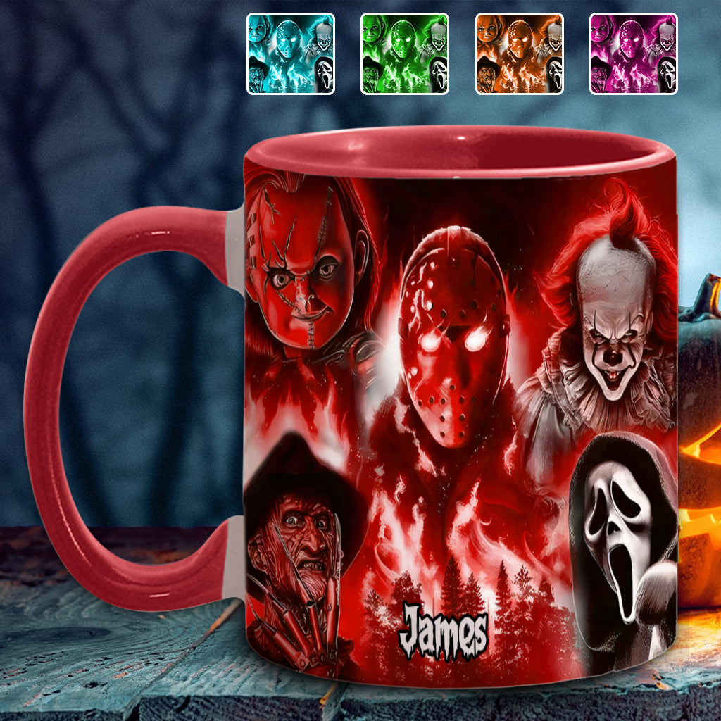 Personalized Horror Movie Accent Mug Custom Name Gift for Fans Accent Mug GradoCreations