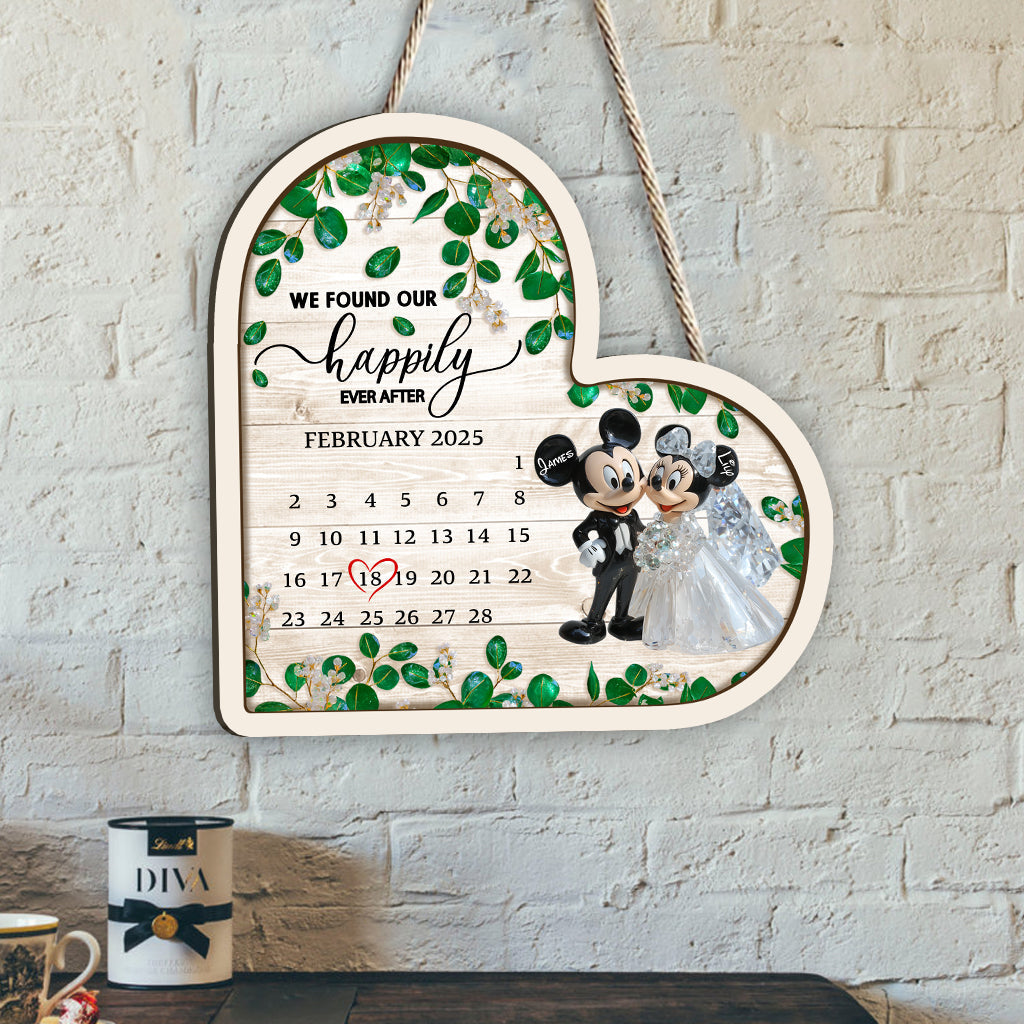 Personalized Heart-Shaped Wood Sign Custom Couple Gift for Anniversary Wood Sign GradoCreations