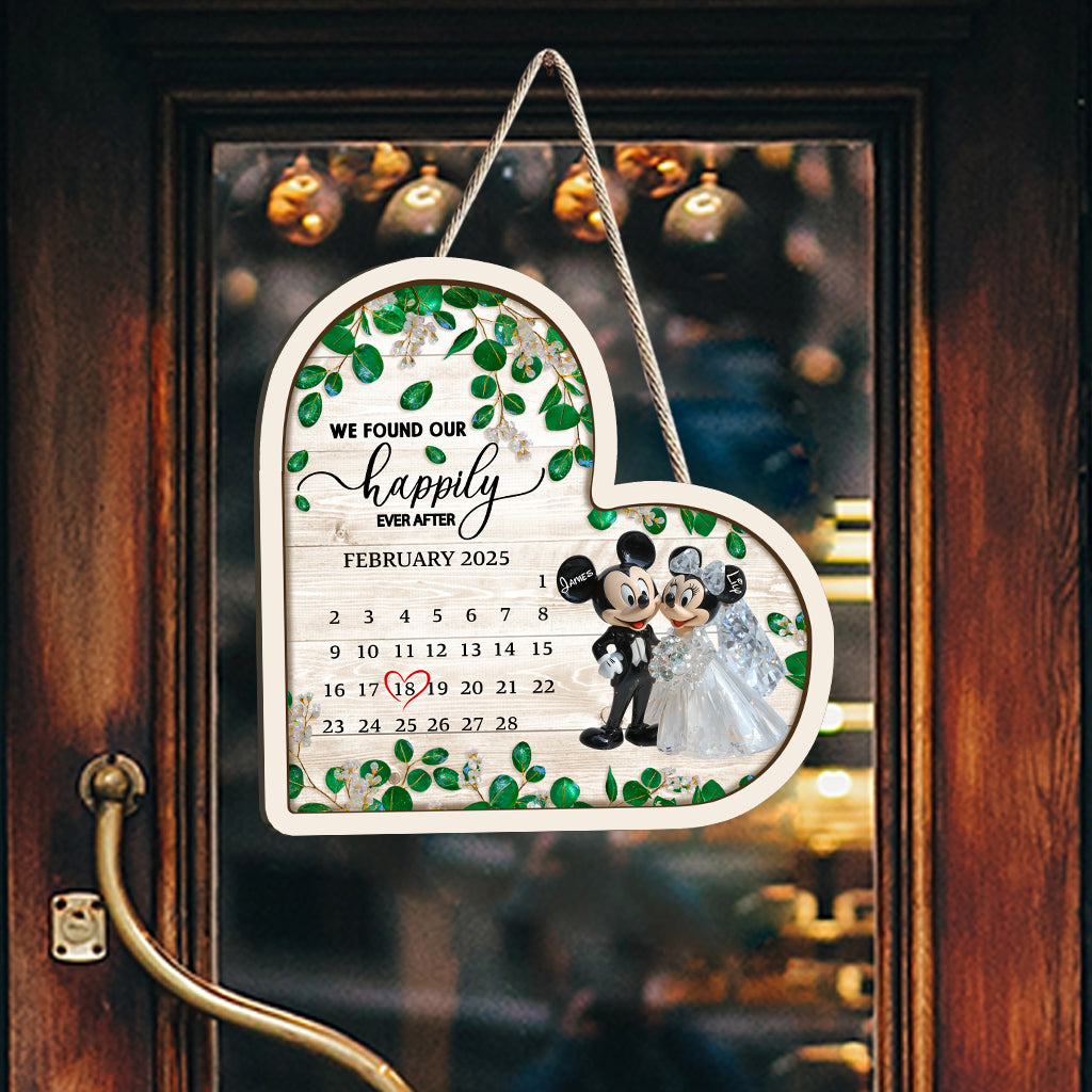 Personalized Heart-Shaped Wood Sign Custom Couple Gift for Anniversary Wood Sign GradoCreations
