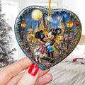Personalized Ceramic Heart Ornament Custom Name for Couples Gift Ceramic Heart Ornament GradoCreations