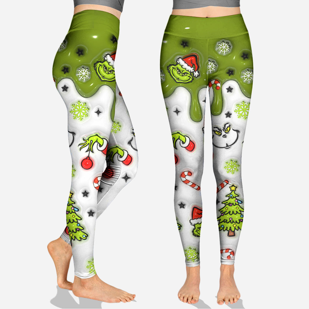 Personalized Mama Grinch Hoodie and Leggings Set for Mom | Christmas Gift Hoodie & Leggings GradoCreations