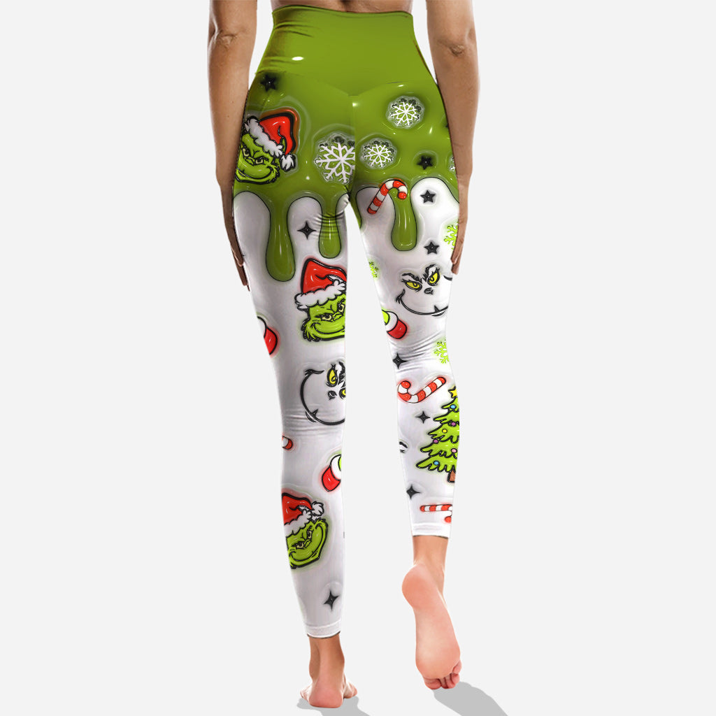 Personalized Mama Grinch Hoodie and Leggings Set for Mom | Christmas Gift Hoodie & Leggings GradoCreations