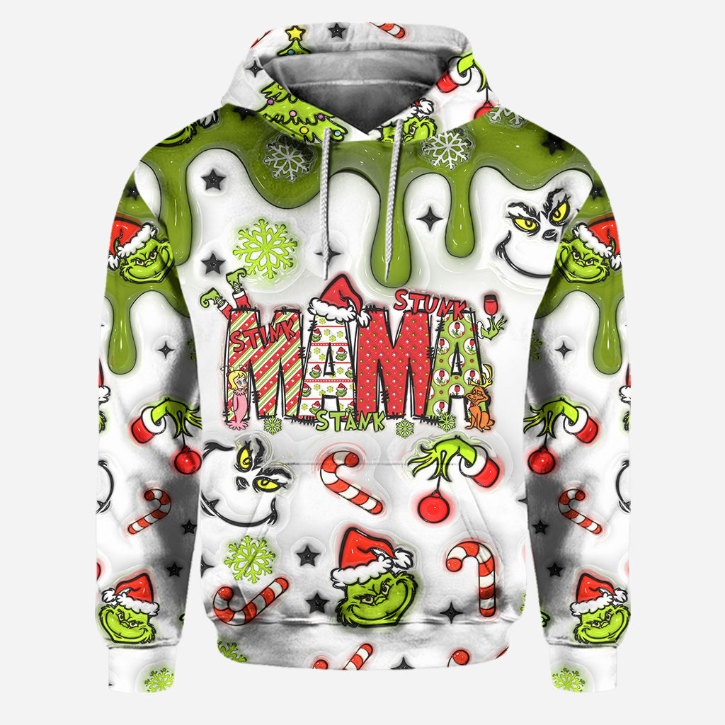 Personalized Mama Grinch Hoodie and Leggings Set for Mom | Christmas Gift Hoodie & Leggings GradoCreations