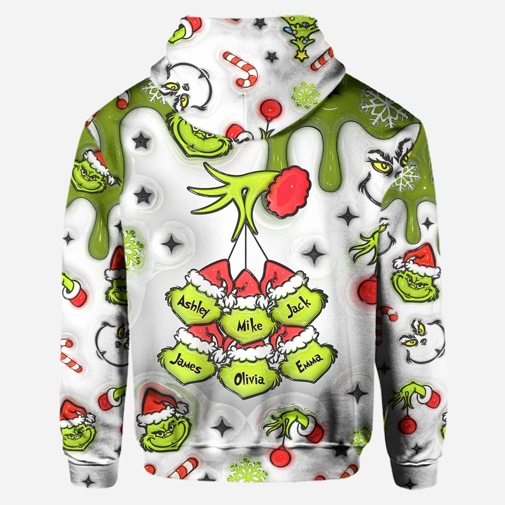 Personalized Mama Grinch Hoodie and Leggings Set for Mom | Christmas Gift Hoodie & Leggings GradoCreations