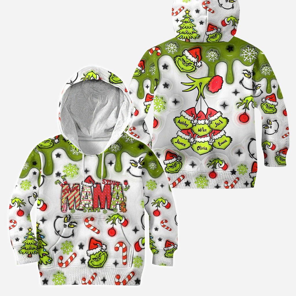 Personalized Mama Grinch Hoodie and Leggings Set for Mom | Christmas Gift Hoodie & Leggings GradoCreations