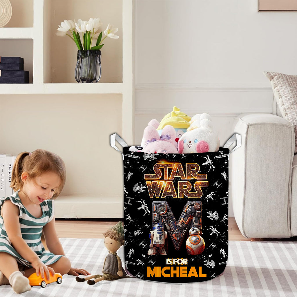 Personalized Star Wars Kid Storage Basket Durable Laundry Organizer Laundry Basket GradoCreations