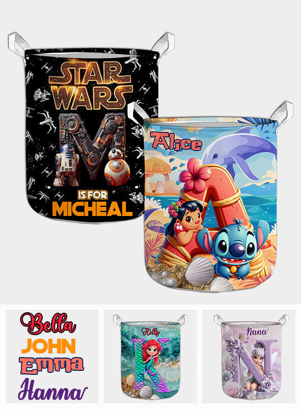 Personalized Star Wars Kid Storage Basket Durable Laundry Organizer Laundry Basket GradoCreations