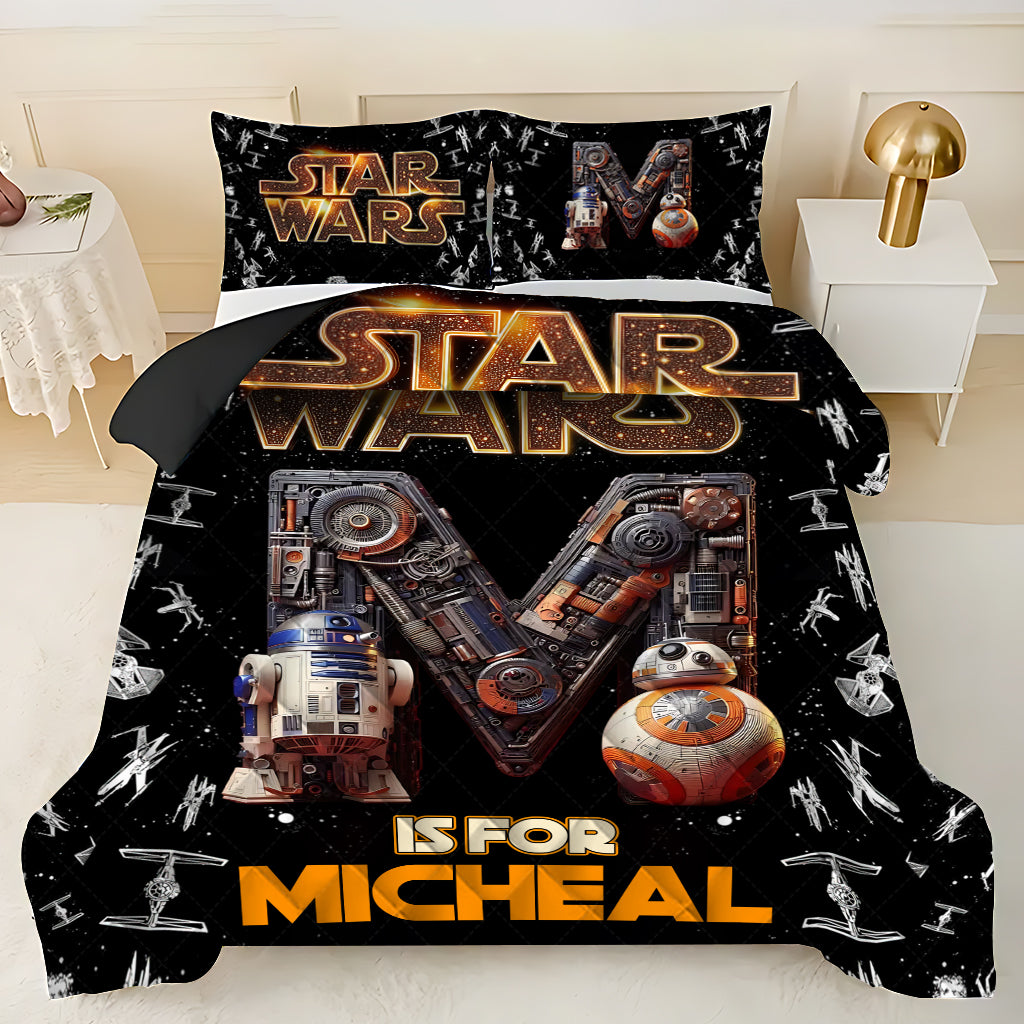 Personalized Star Wars Quilt Set with Pillow Covers for Kids Quilt Set GradoCreations