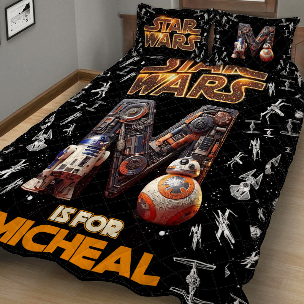 Personalized Star Wars Quilt Set with Pillow Covers for Kids Quilt Set GradoCreations