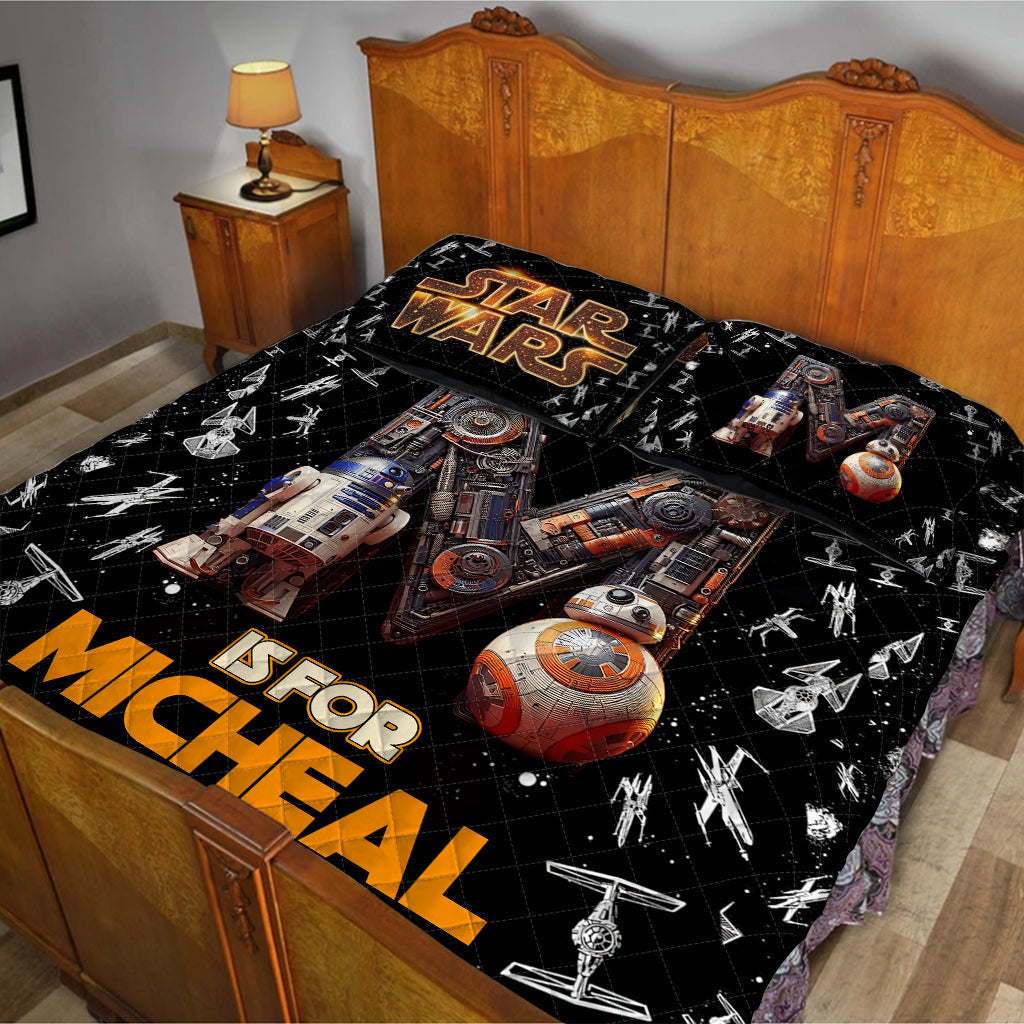 Personalized Star Wars Quilt Set with Pillow Covers for Kids Quilt Set GradoCreations
