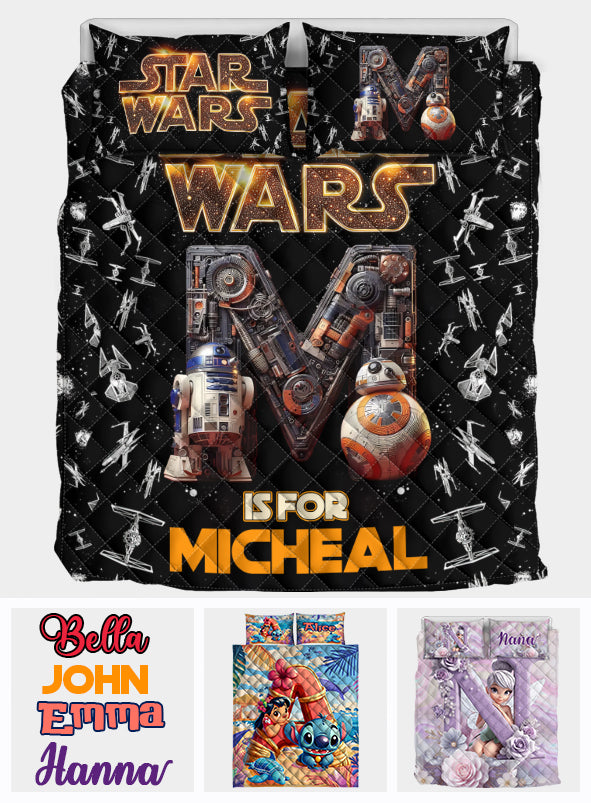 Personalized Star Wars Quilt Set with Pillow Covers for Kids Quilt Set GradoCreations