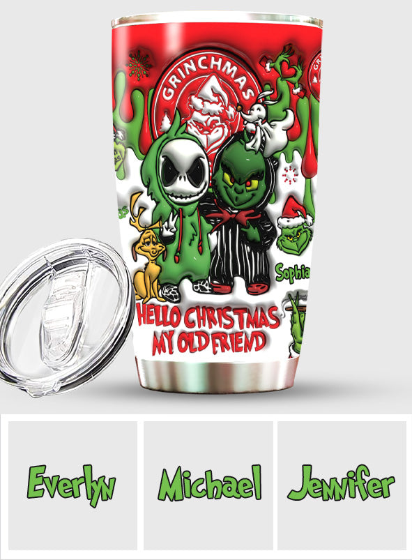 Personalized Grinch Christmas Tumbler with Custom Name Gift Tumbler GradoCreations