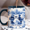 Personalized Blue & White Mouse Couple Accent Mug Gift Accent Mug GradoCreations
