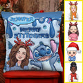 Personalized Ohana Throw Pillow Merry Stitchmas Gift Idea Throw Pillow GradoCreations