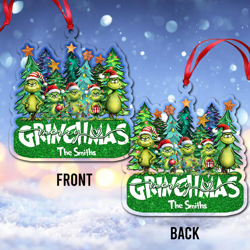 Personalized Grinch Christmas Ornament Custom Name Gift Ornament GradoCreations