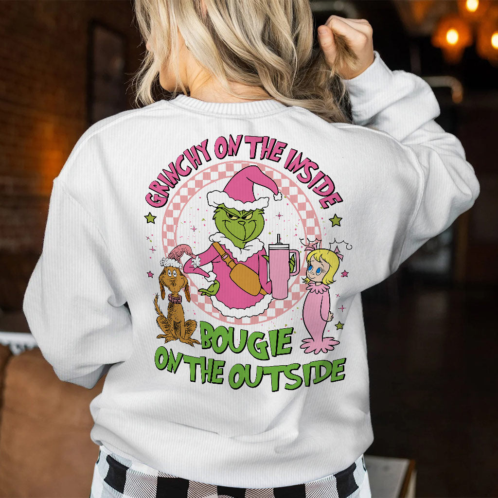 Personalized Grinchy On The Inside Christmas Ugly Sweater Gift Ugly Sweater GradoCreations