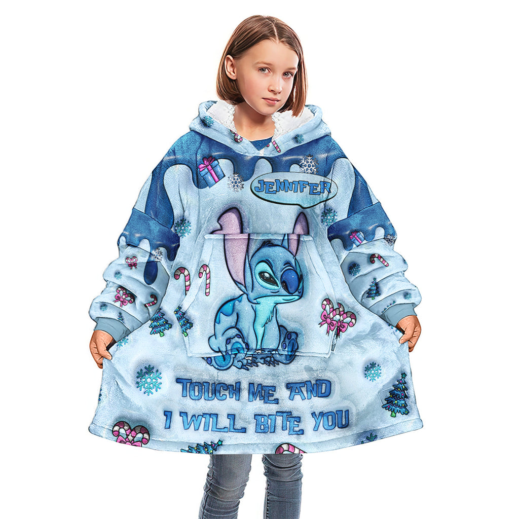 Personalized Ohana Blanket Hoodie Custom Name for Winter Gift Blanket Hoodie GradoCreations