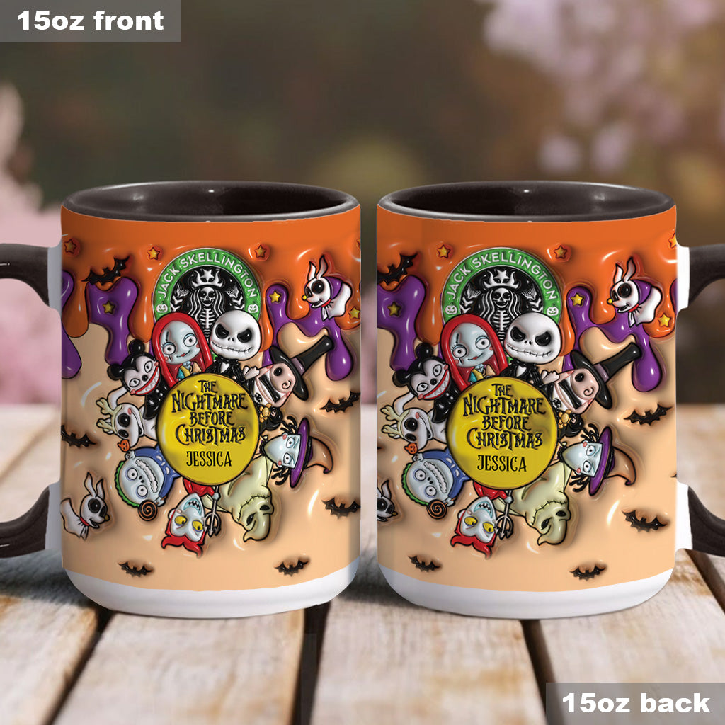 Personalized Nightmare Before Christmas Mug Custom Name Gift Accent Mug GradoCreations
