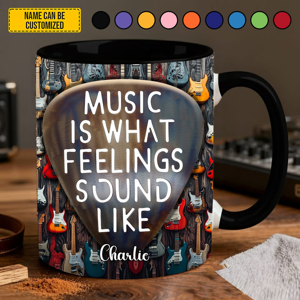 Personalized Guitar Lover Mug Custom Name Gift for Musician GradoCreations