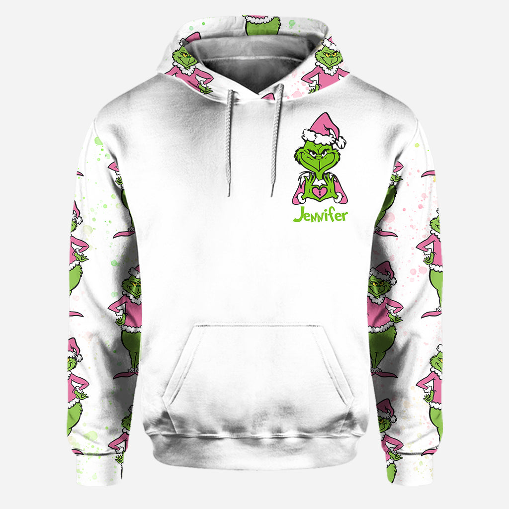 Personalized Grinch Era Christmas Hoodie and Leggings Set Hoodie & Leggings GradoCreations