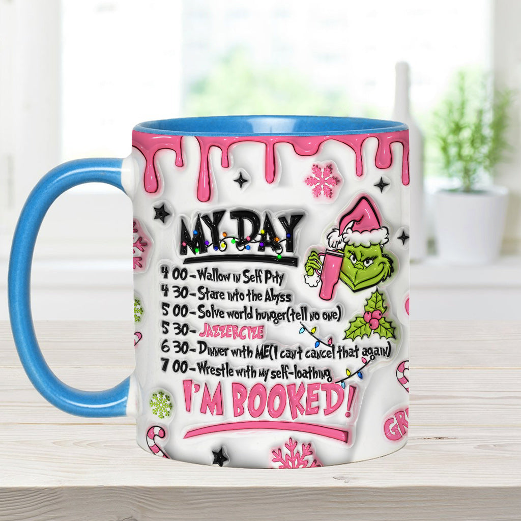 Personalized Christmas Accent Mug with Grinch Design for Hot Cocoa Accent Mug GradoCreations