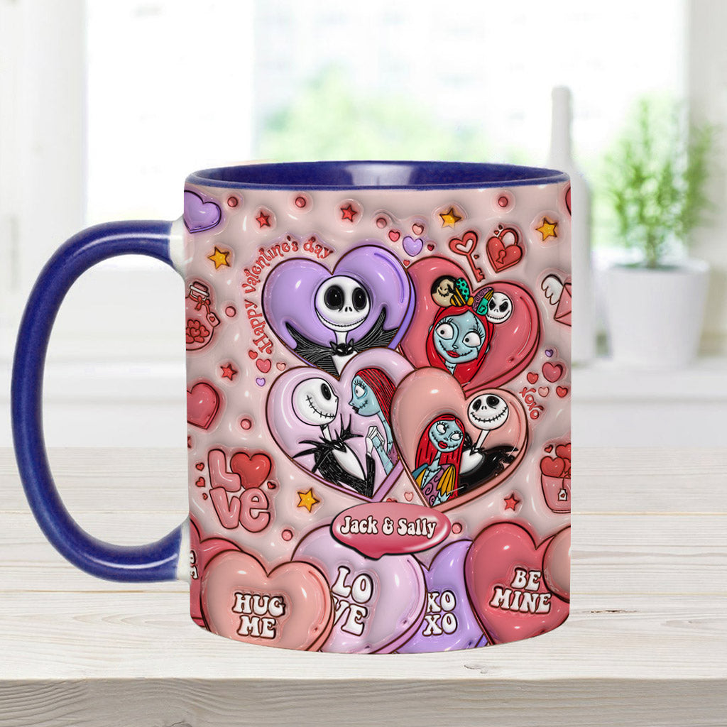 Personalized Valentine's Day Accent Mug Custom Name Gift for Couples Accent Mug GradoCreations