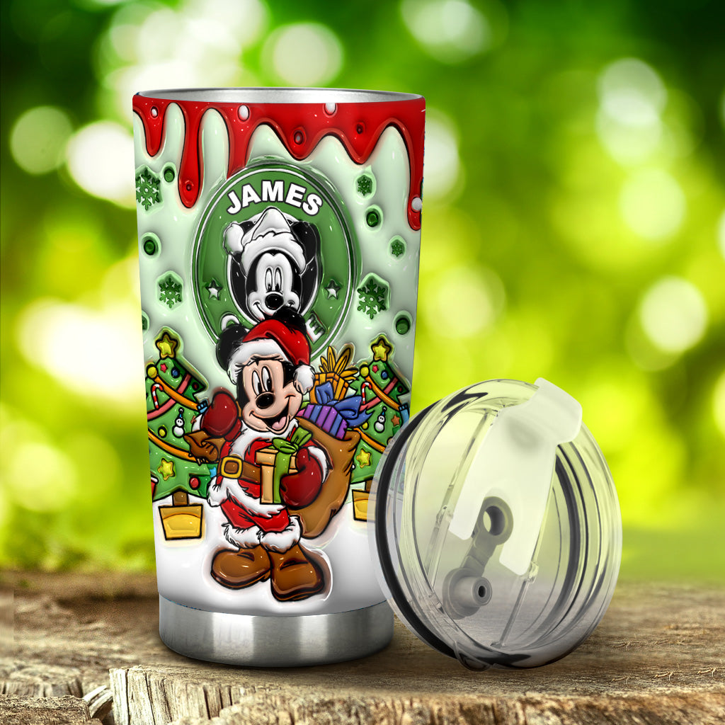Personalized Christmas Mouse Tumbler Custom Name Gift Tumbler GradoCreations