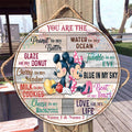 Personalized Round Wood Sign Gift for Couple with Custom Names Round Wood Sign GradoCreations