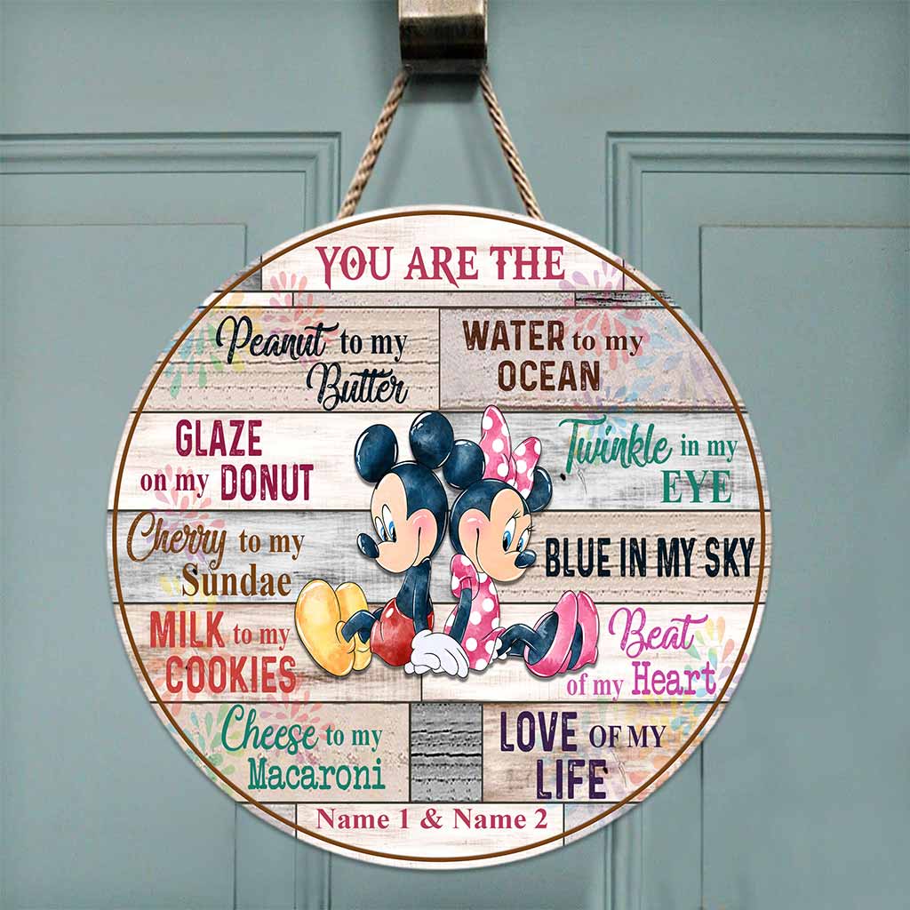Personalized Round Wood Sign Gift for Couple with Custom Names Round Wood Sign GradoCreations