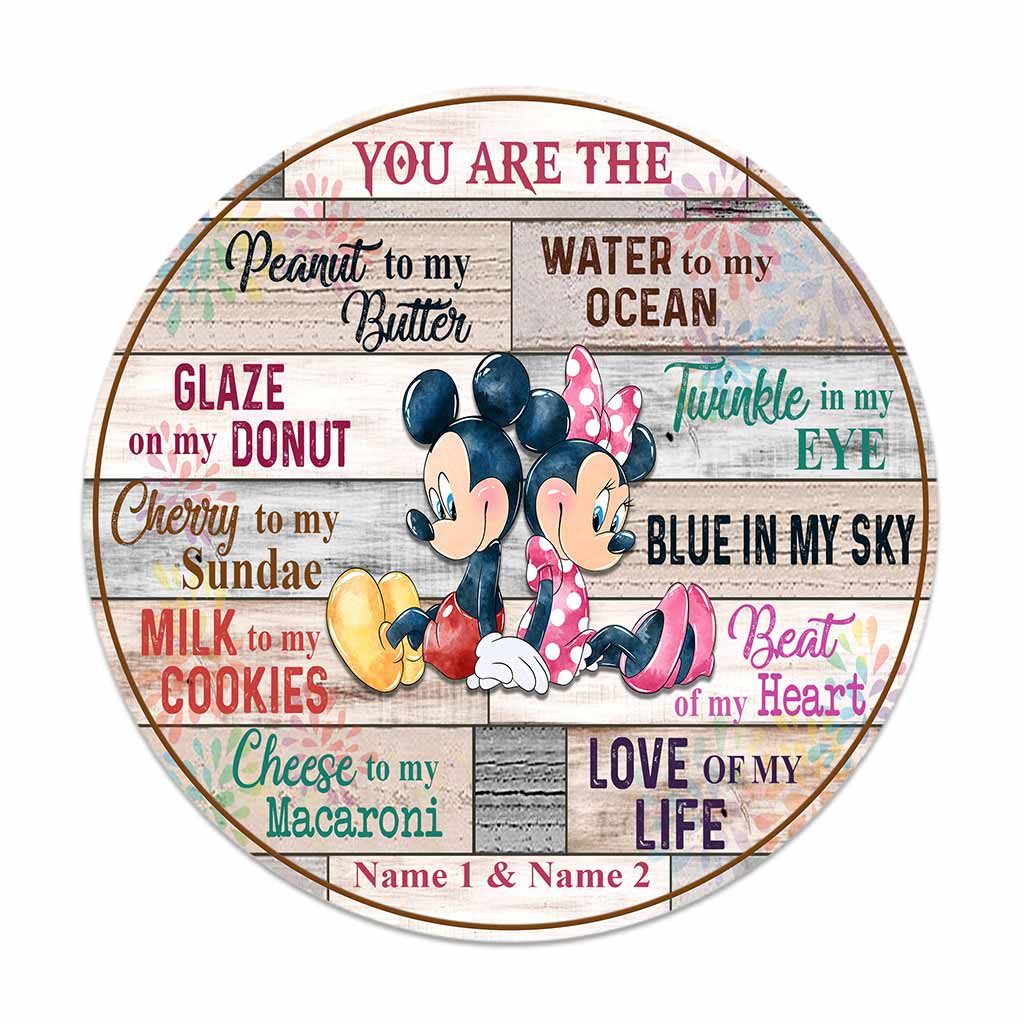 Personalized Round Wood Sign Gift for Couple with Custom Names Round Wood Sign GradoCreations