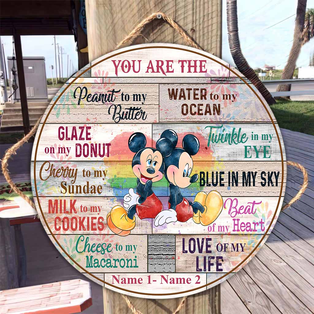 Personalized Round Wood Sign for Couples LGBT Support Gift Round Wood Sign GradoCreations